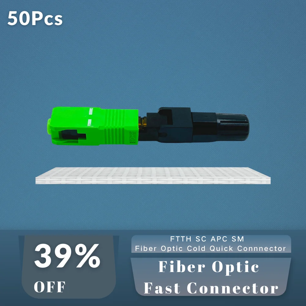 

Низкая цена, FTTH SC APC Быстрый коннектор SM, холодное оптоволокно, быстрый коннектор APC 50 шт.