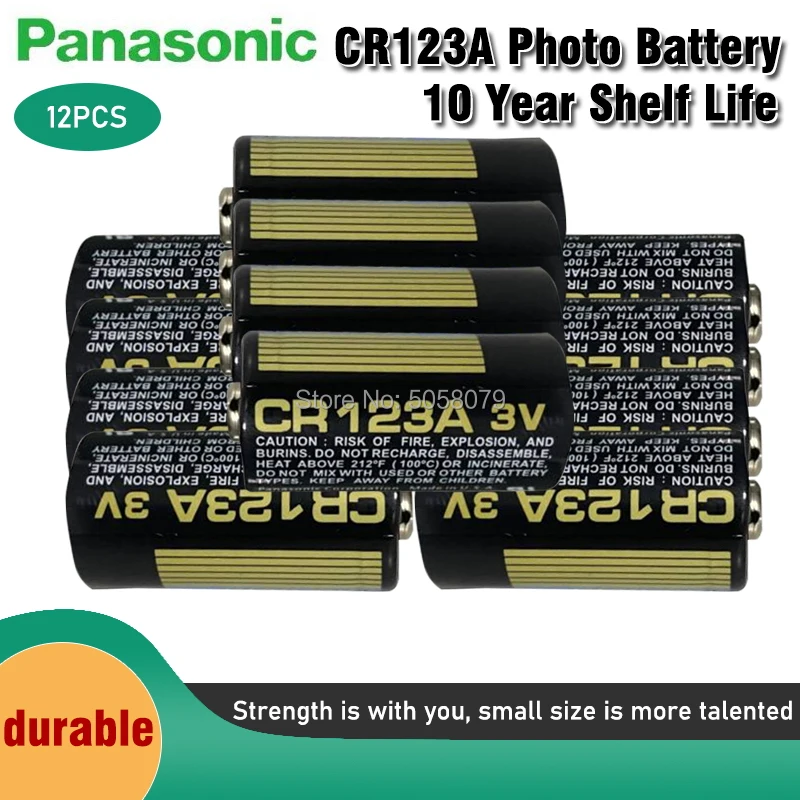12 шт. новый оригинальный литиевый аккумулятор Panasonic 3 В 1550 мАч CR123 CR 123A CR17345 16340 cr123a