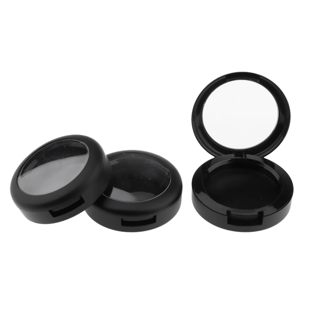 

3PCS Пустая тара для румян пудра круглый косметический Чехол