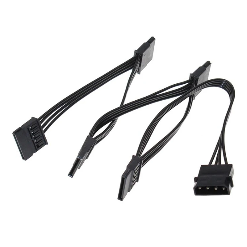 

10Pcs Molex 4Pin IDE to 5 SATA 15Pin Hard Drive Power Supply Splitter Cable for DIY PC Sever 18AWG 4-Pin to 15-Pin Power