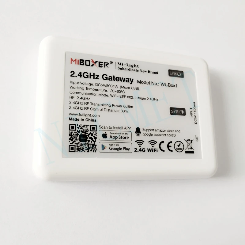 Miboxer WL Box1 2 4 GHz Wifi control ler DC5V телефонная система беспроводное управление через