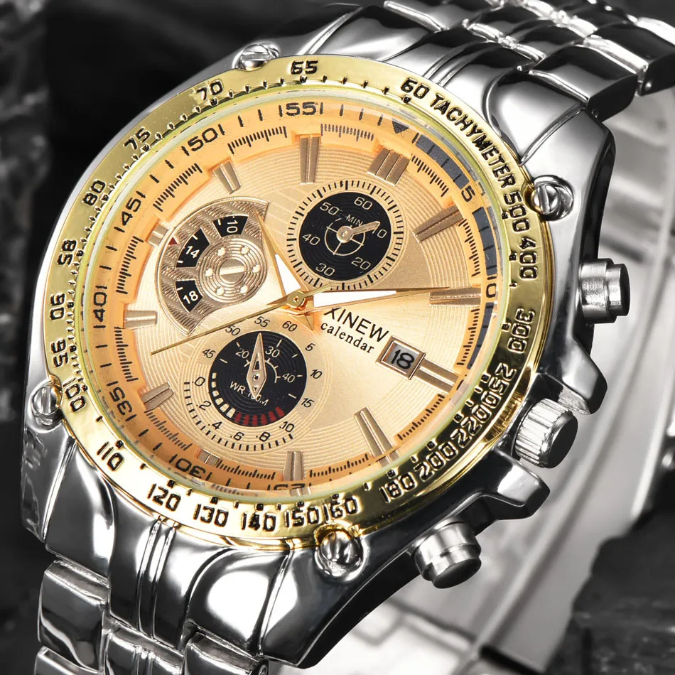 

Luxury Hot Brand Men Fashion Military Stainless Steel Waterproof Date Sport Quartz Wrist Watch Zegarek Damski Reloj Mujer Clock