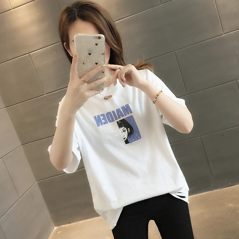 

2020 blue Summer Fashion T Shirt Women Woman Tshirt sky