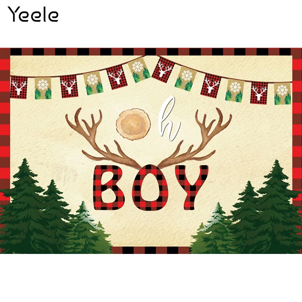 

Yeele для маленьких мальчиков на день рождения фон вечерние декор для джунглей баннер с оленем фотосессия фон для фотостудий Подставки для фо...