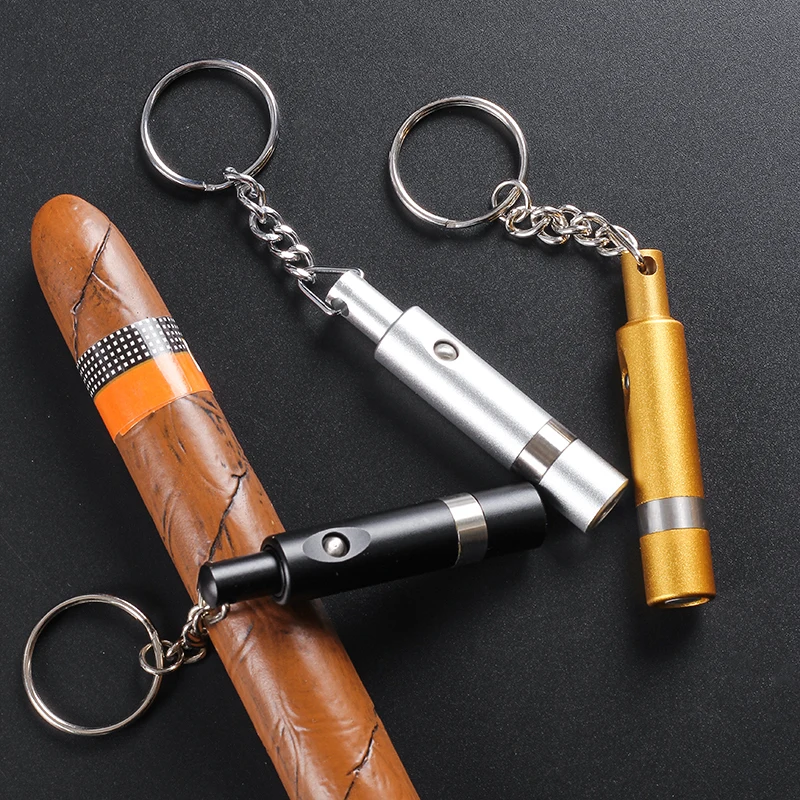 Новинка 1 шт. перфоратор для сигар лезвие брелок ключей кольцо вытягивания