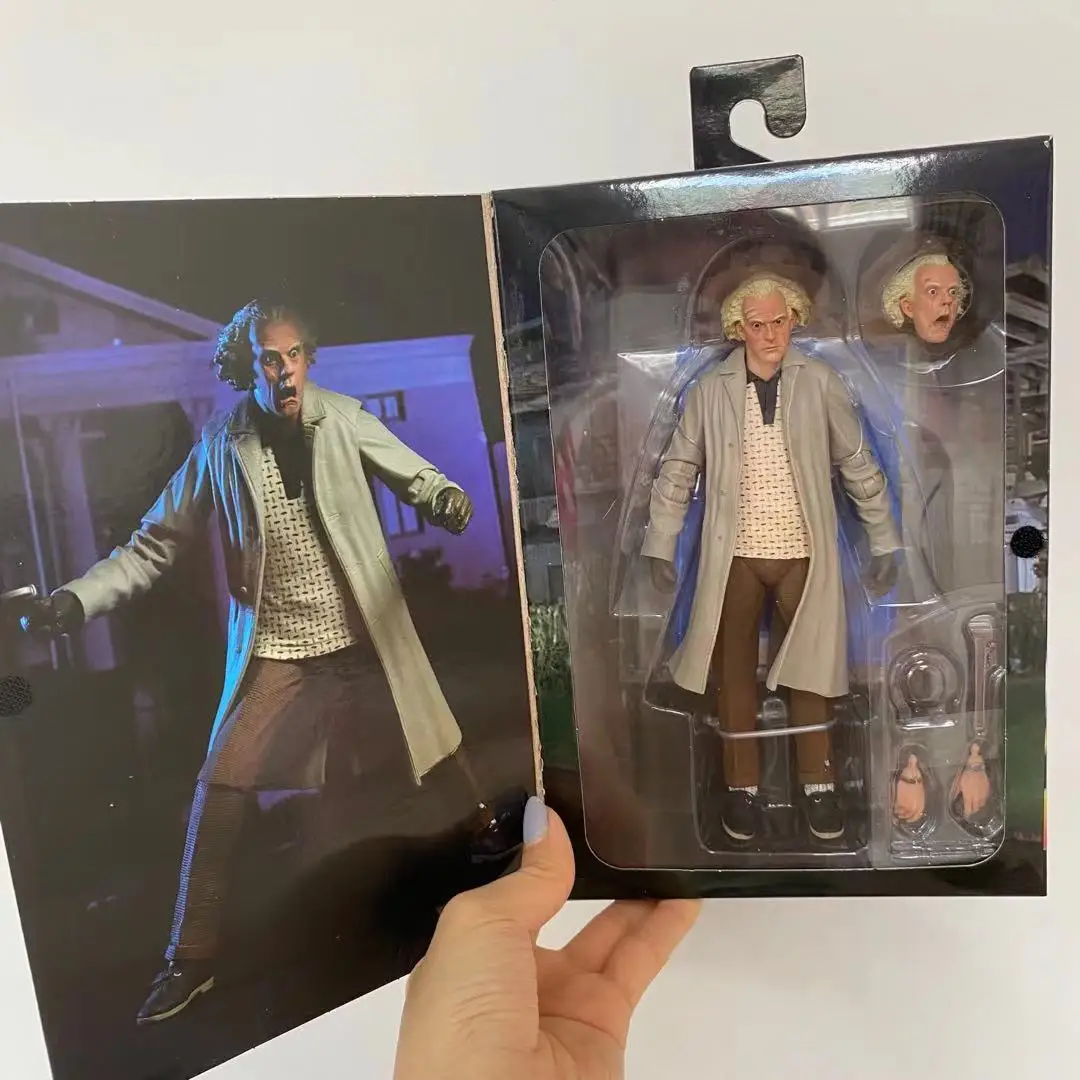 Реальное фото магазина N C Марти Макфлай док коричневая фигурка NECA Назад в будущее