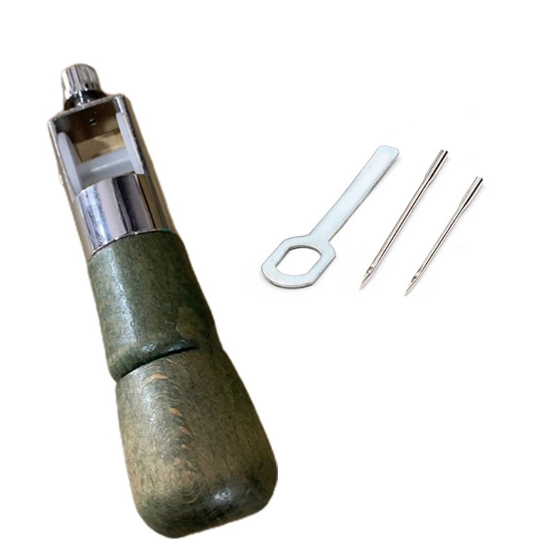 

Sewing Awl Kit Portable Stitching Awl Hand Stitcher Repair Tool Kit Leather Heavy Fab rics & Canvas with Needles