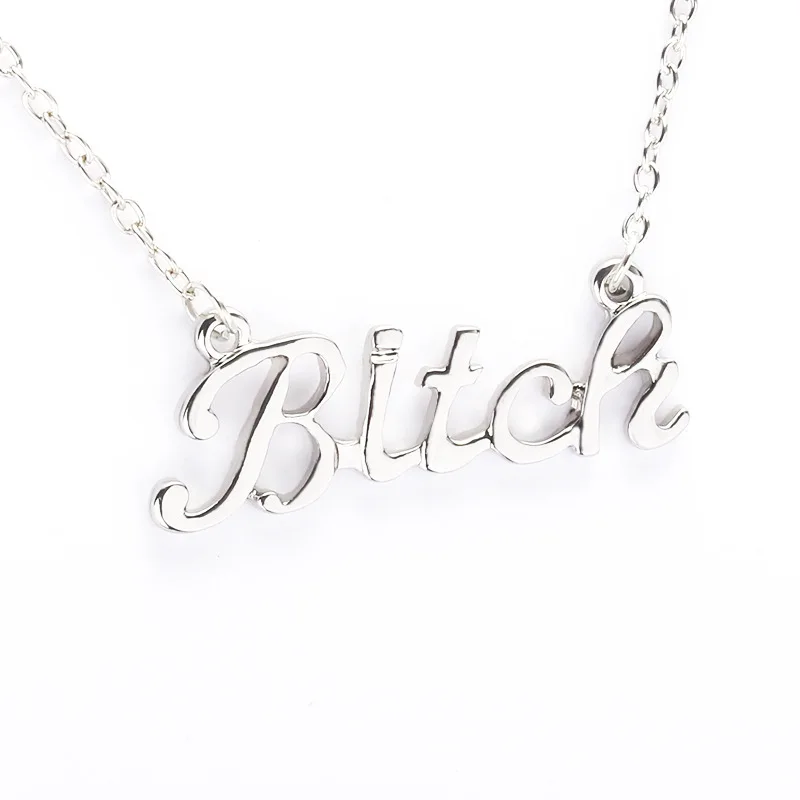 

100pcs / lot European and American foreign trade jewelry short hot selling simple letter jewelry clavicle Chain Necklace