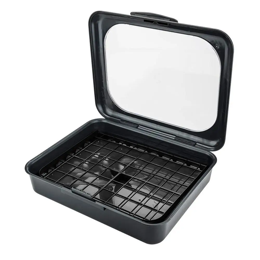 1pc Black 2 шт. портативная 2 в 1 кастрюля из жаростойкого материала переноска для внутреннего использования на открытом воздухе Подходит для полуразмера сковородки из фольги принадлежности для пикника набор кухонных принадлежностей B4 - Цвет: 1pc Black