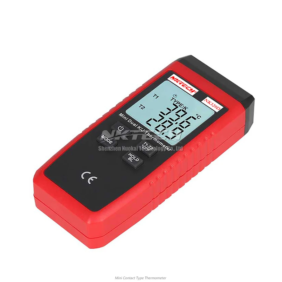 NKTECH NK320D цифровой термометр термопары двухканальный T1/T2 температура (K) 50 ~ 1300 (J) 1200