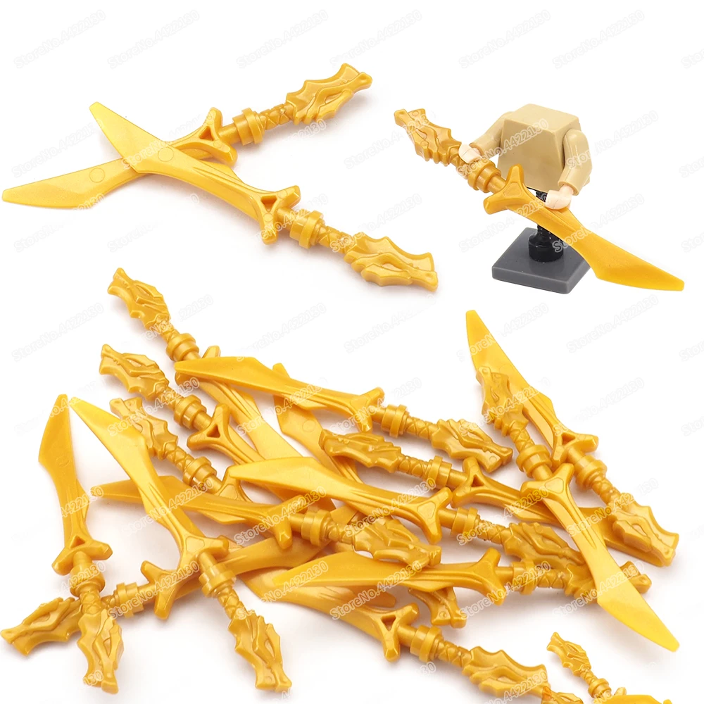 Фигурки оружия золотой шэньлун меч конструктор Moc Warrior Master Длинные фигурки модель