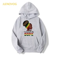 unapologetically dope black queen print funny graphic hoodies women autumn winter clothes girls fleece pink white gray tracksuit