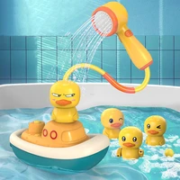 Baby Bath Toys Electric Duck Floating Water Spray Shower Game Bathroom Bathtub Faucet Sprinkler Toy For Children Kids Swimming