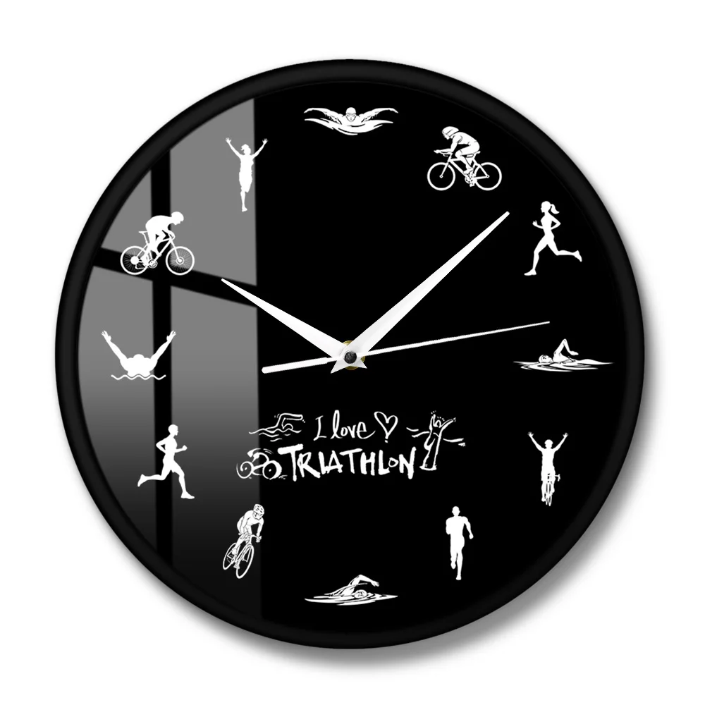 Триатлона современные настенные часы для плавания велосипед занятий спортом