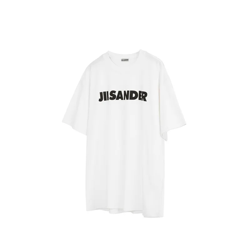 2021 Kpop Jil Sander Print Letter Oversize T Shirt Men Short Sleeve Tshirts Couples Women Tendance Femme Camisetas Hombre Summer