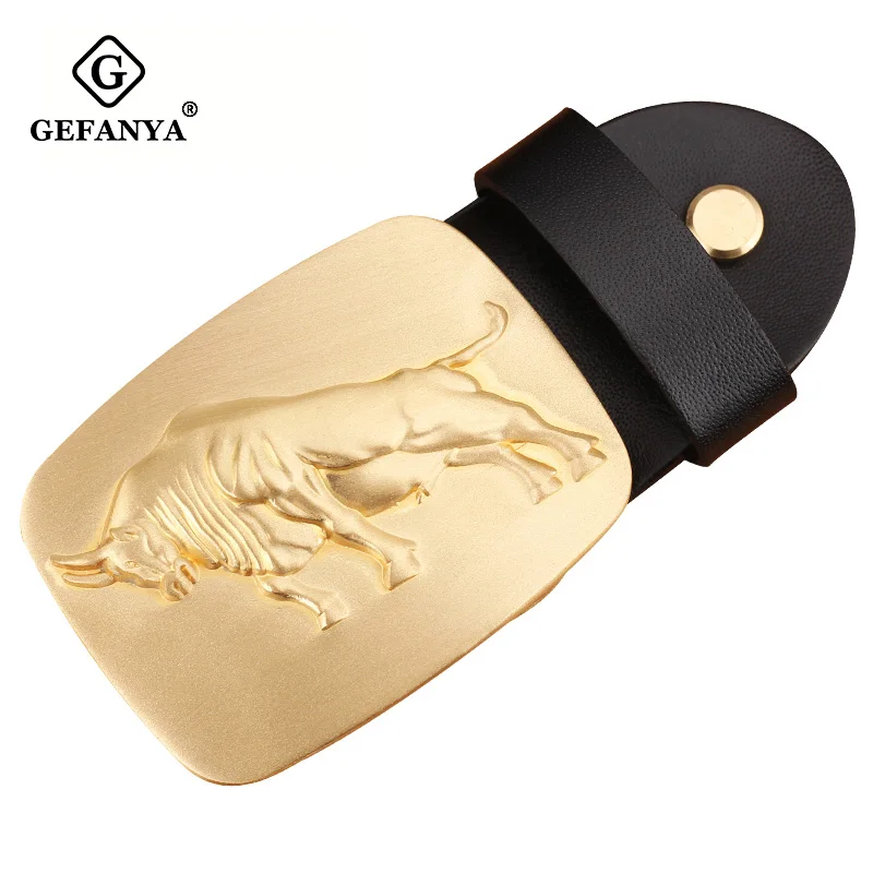 Латунная пряжка для ремня мужчин однотонная латунная модная дизайнерская