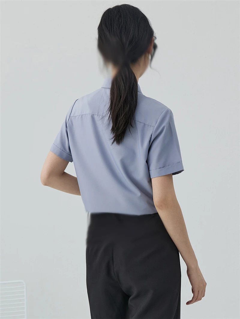 Женская летняя рубашка с коротким рукавом повседневный официальный костюм для