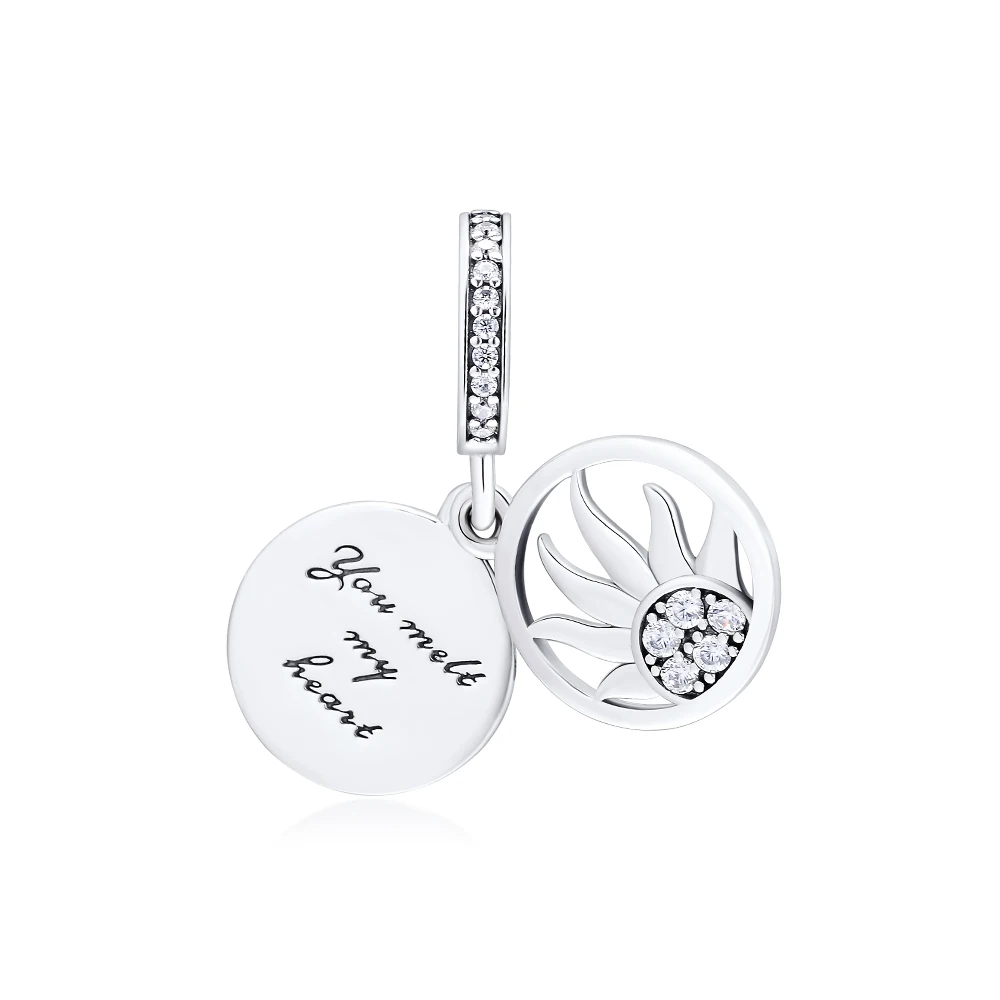 

Beads fit for bracelets Necklaces 100% 925 Sterling-Silver-Jewelry Open My heart Charms Free Shipping