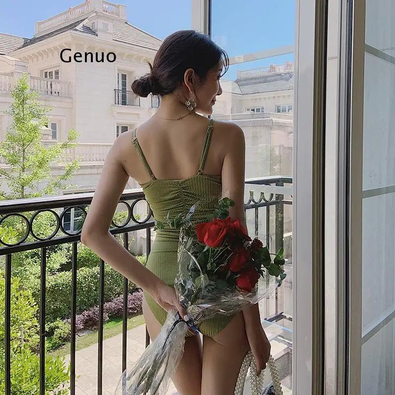 Купальный костюм женский бикини Цельный купальник для плавания пляжная одежда с