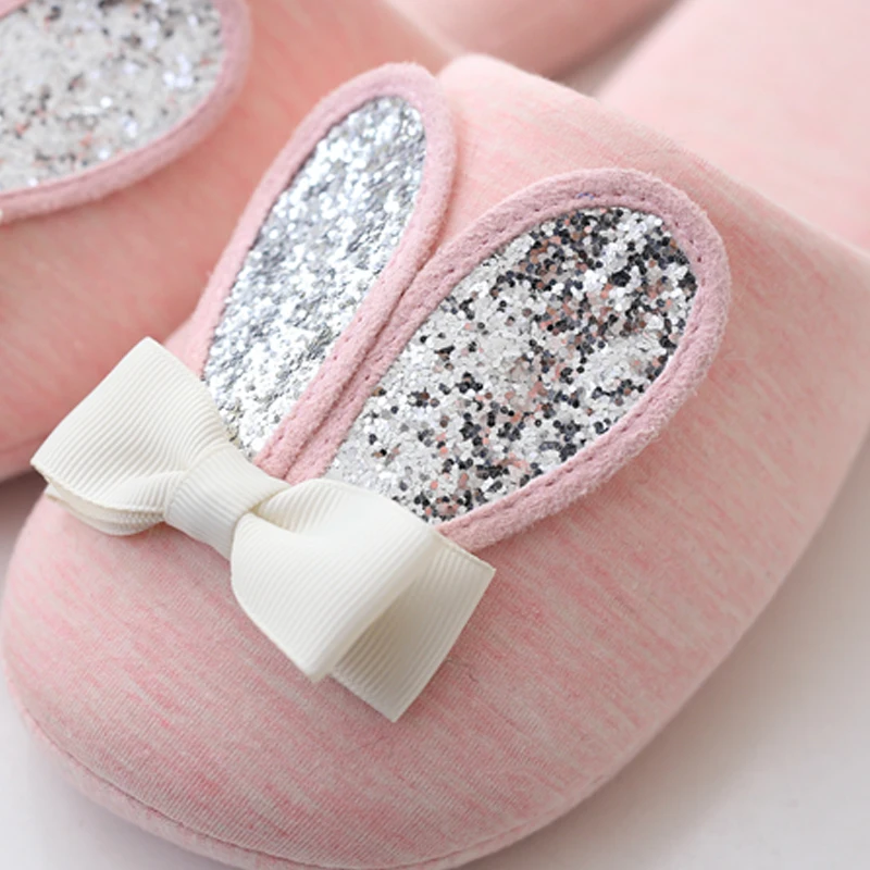 Cartoon indoor warm wool antiskid floor cotton mop winter plush slippers for female couple