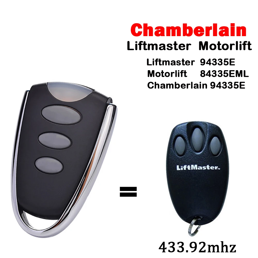 

Liftmaster Chamberlain 94335E 433.92mhz Remote Control Garage Door Opener Electric Gate Control Motorlift 84335EML Transmitter