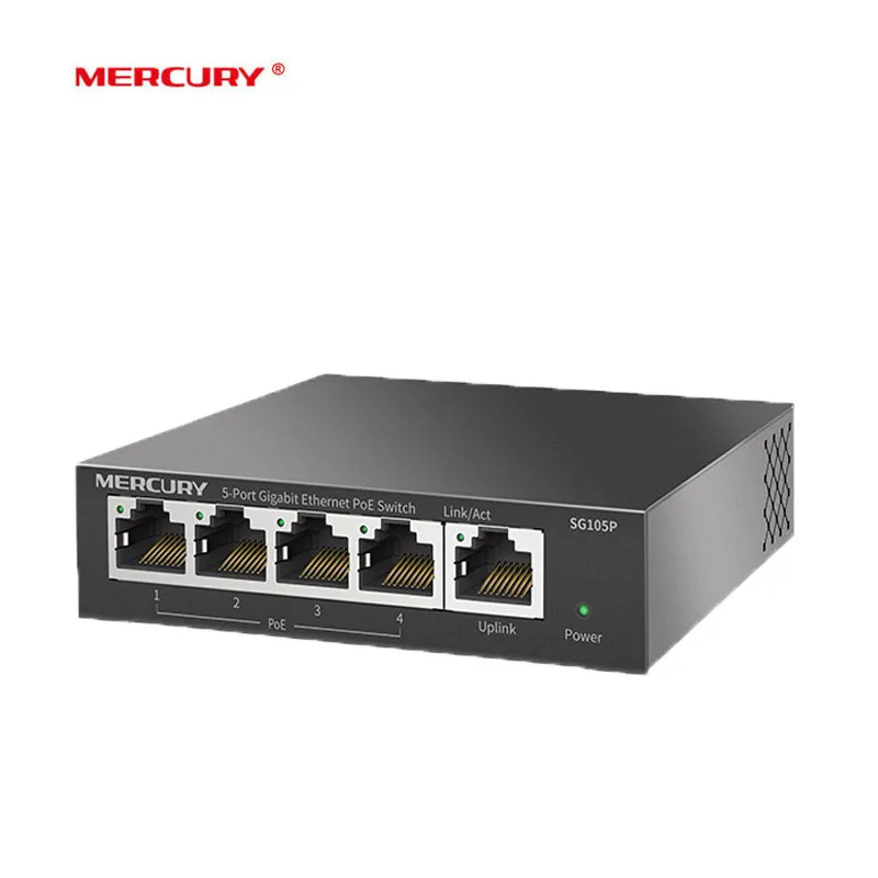 Коммутатор Mercury на 5 портов 10/100 Мбит/с Gigabit PoE|Сетевые коммутаторы| |