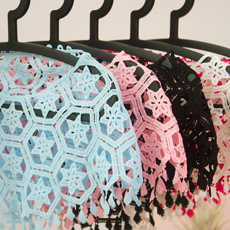 Кружевной воротник шестигранные снежинки женская одежда шаль юбка подходящая