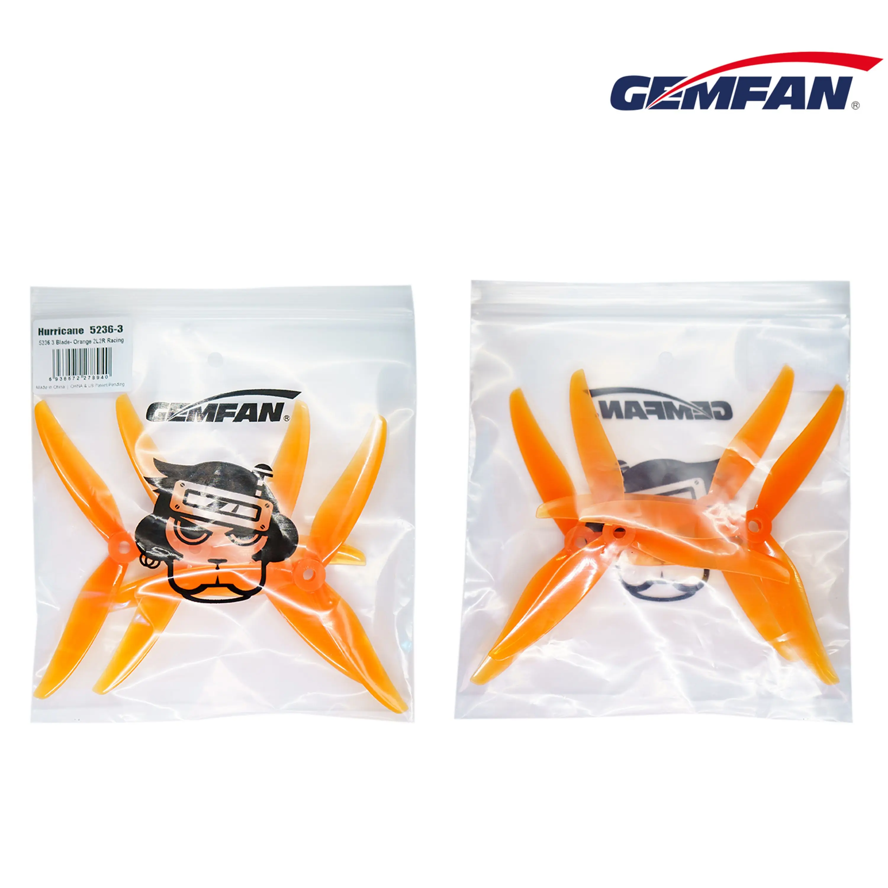 12 шт./6 пар Gemfan Hurricane 5236 5.2X3.6X3 3-лопастные PC пропеллеры для RC FPV Racing 5-дюймовый мотор