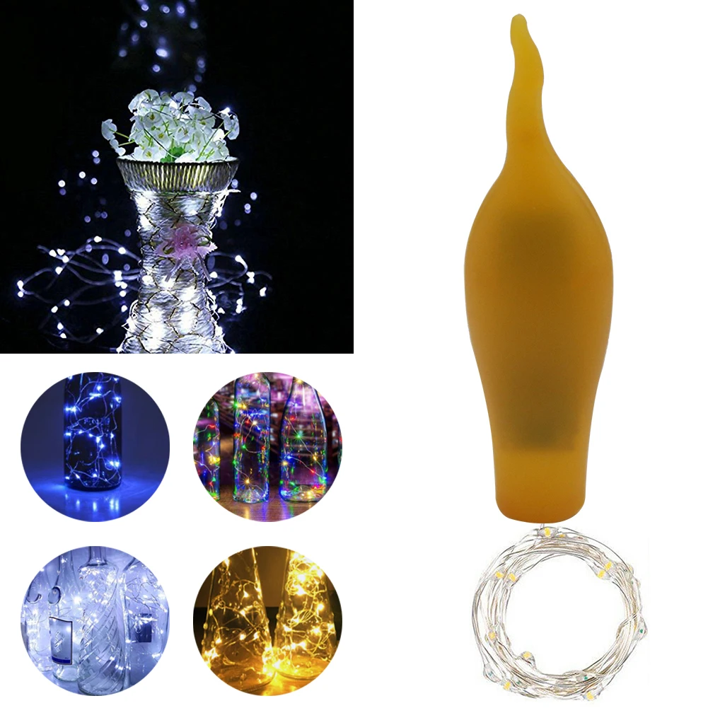 

Пробковая 2 м 20 светильник льников s пробсветильник лампа для бутылки вина пробковая световая гирлянда Звездная Серебряная линия лампа свет...