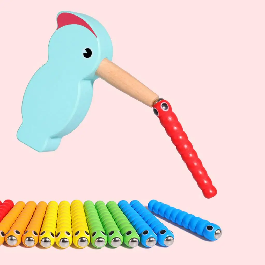 

Preschool Woodpecker Catch Worm Play Educational Toy Early Gift