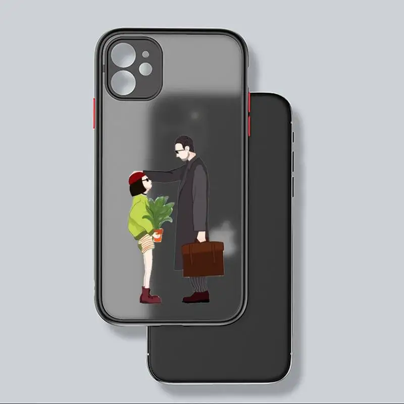 

Movie Leon And Mathilda Phone Case For iphone 12 11 8 7 plus mini x xs xr pro max matte transparent cover