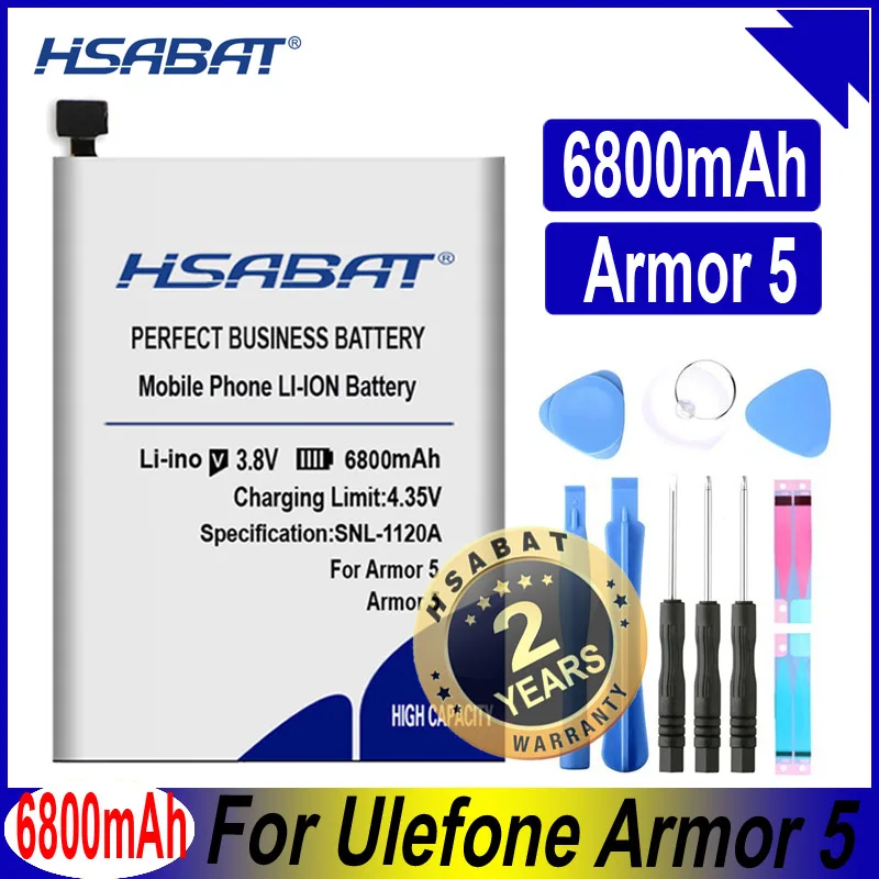 Аккумулятор HSABAT для Ulefone Armor 2 3 5 3T 3W 6 6E 6S 7 7E 8 9 9E 11 X X8 X6 10 X2 X3 X5 X7 Pro | Мобильные