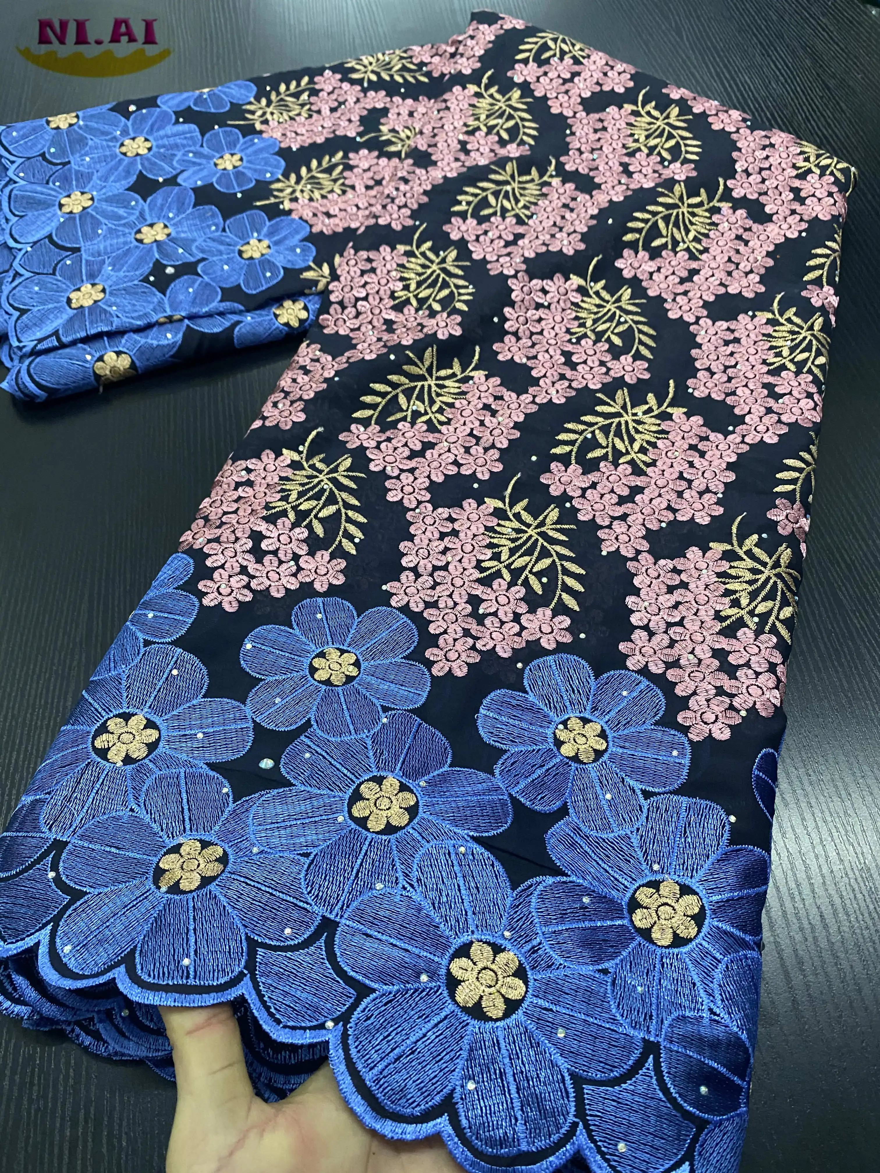 NIAI нигерийская кружевная ткань 2020 высокое качество хлопок африканская сухая для