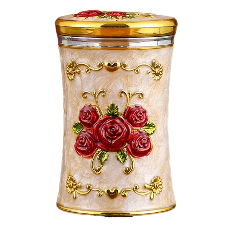 

European Toothpick Tube Creative Household Fashion Rotary Toothpick Box Can Convenient Living Room Dining Room Storage Box
