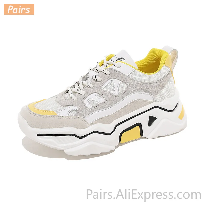 

2020 New Chunky Fashion Sneakers Platform Women Thick Sole Ladies Female Chunky Shoes Women Casual Vulcanize Platform Sneakers