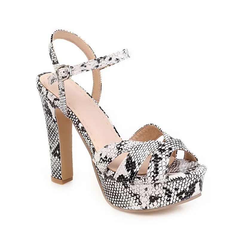 Босоножки YMECHIC женские на платформе и высоком каблуке модные туфли с открытым