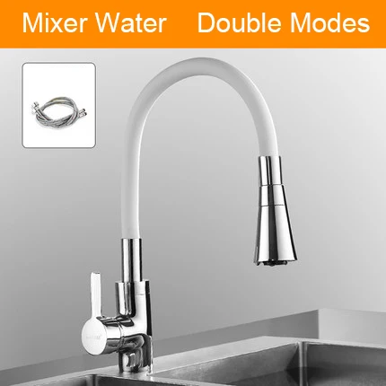 Senlesen Single Cold& Mixer Water Kitchen Faucet Silica Gel Nose Any Direction Rotating Torneira Cozinha Single Handle Tap - Цвет: mixer 2-ways