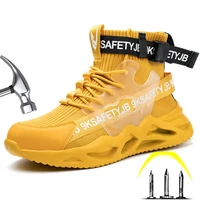 new brand breathable safety shoes steel toe caps anti smashing anti piercing lightweight comfortable construction site shoes