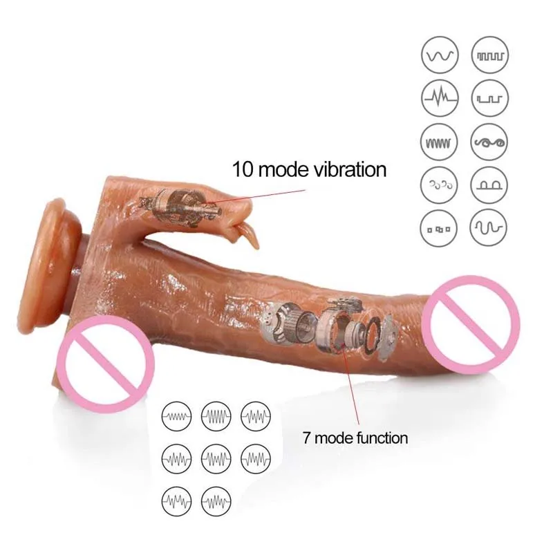 Dildo Vibrator Heating Telescopic Rotation Dildos Vibrators Tongue Licking Clitoris G Spot Stimulator Adults Sex Toys for Women | Красота и
