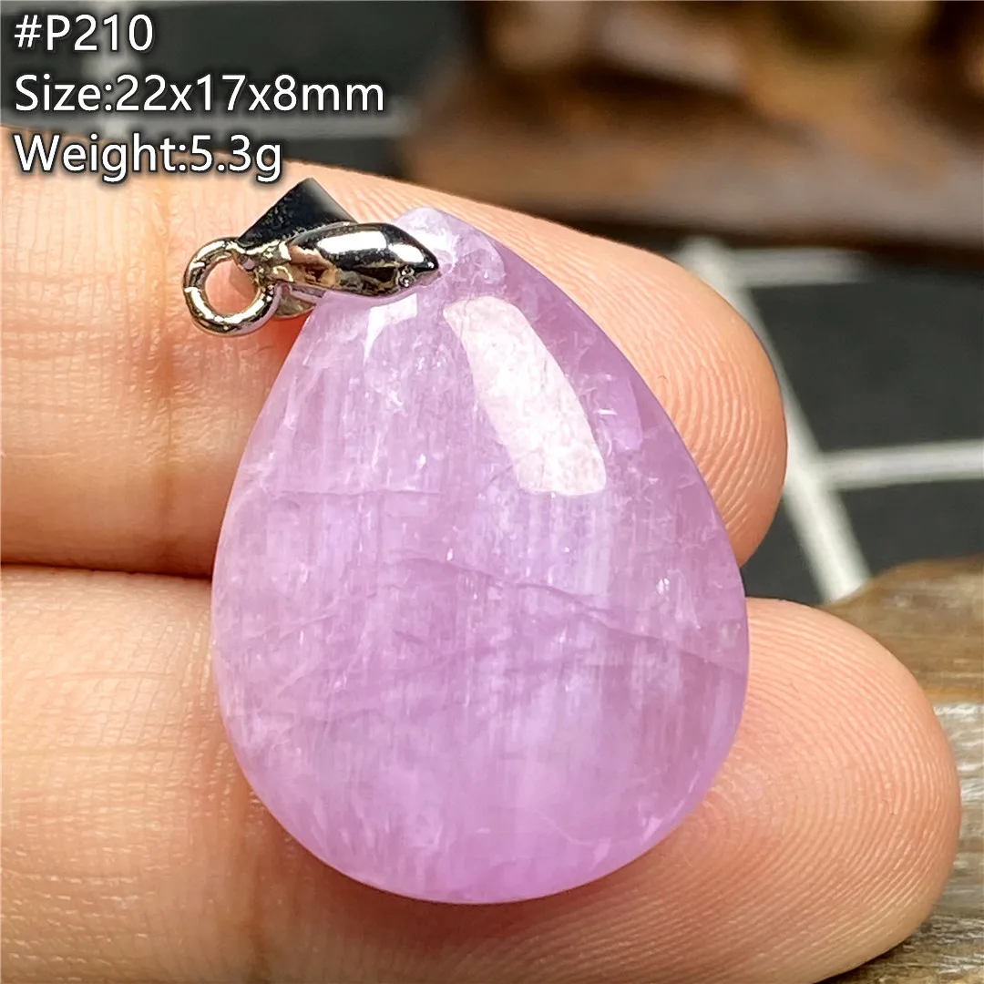 

Top Natural Purple Kunzite Beads Pendant Jewelry For Women Man Crystal 22x17x8mm Beads Healing Love Gift Silver Gemstone AAAAA