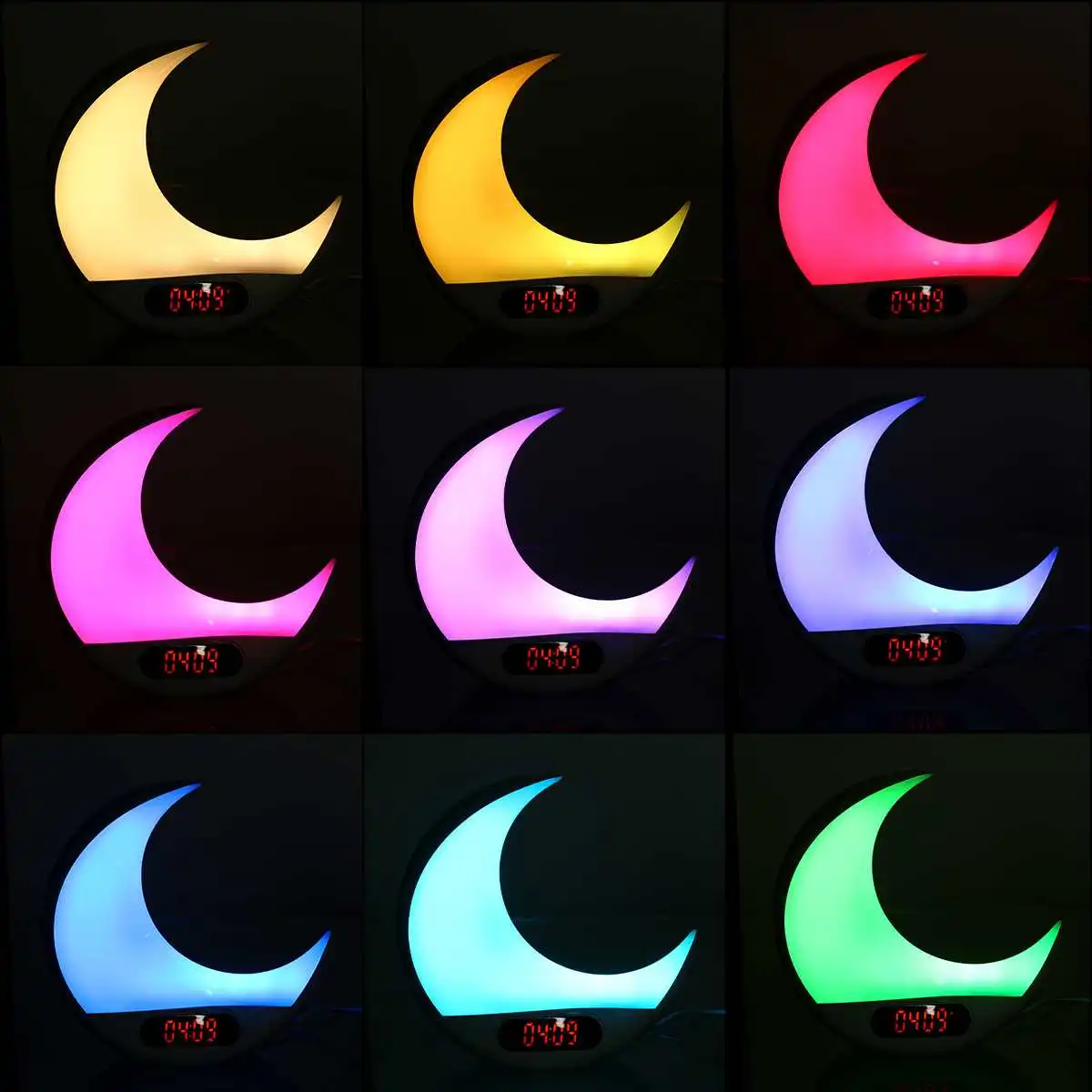 

Alarm Clock Sunrise Wake Up Light Alarm Clock Snooze Night SAD Happy Mood Light LED FM Moon Sleep Lamp RC/Touch Control FM Radio