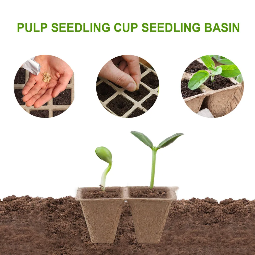Germination Trays Peat With 10 PCS Plant Labels 15 Pack Eco Garden Friendly Starter Kit Planting 160 Cells Organic Seedling Pots | Дом и сад