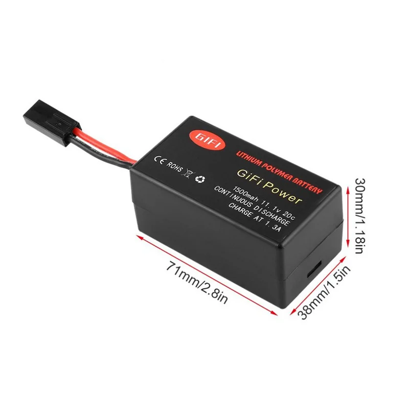 1/2/3/5 uds 11,1 V 1500mAh 20C reciclable de alta potencia de la bater&iacute;a LiPo dise&ntilde;ado para Parrot AR Drone 2,0 Quadcopter el tiempo de vuelo de largo-1