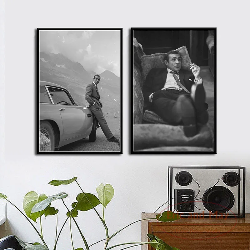 Плакаты и принты Sean Connery 007 Классические фотообои для гостиной винтажные