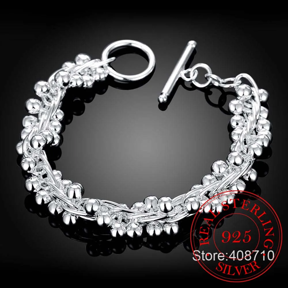 Оптовая продажа браслет из стерлингового серебра 925 пробы свадебные ювелирные