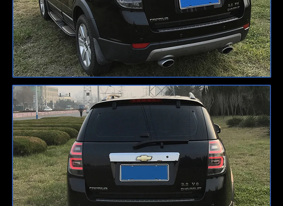 AKD Тюнинг автомобилей задние фонари для Chevrolet Captiva 2008- задние фонари светодиодный DRL ходовые огни Противотуманные фары с ангельскими глазками задняя парковка