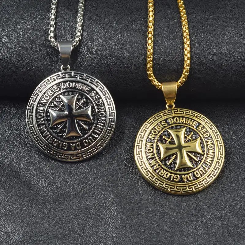 2019 новая модель Рыцари Тамплиер Железный крест кулон ожерелья для мужчин