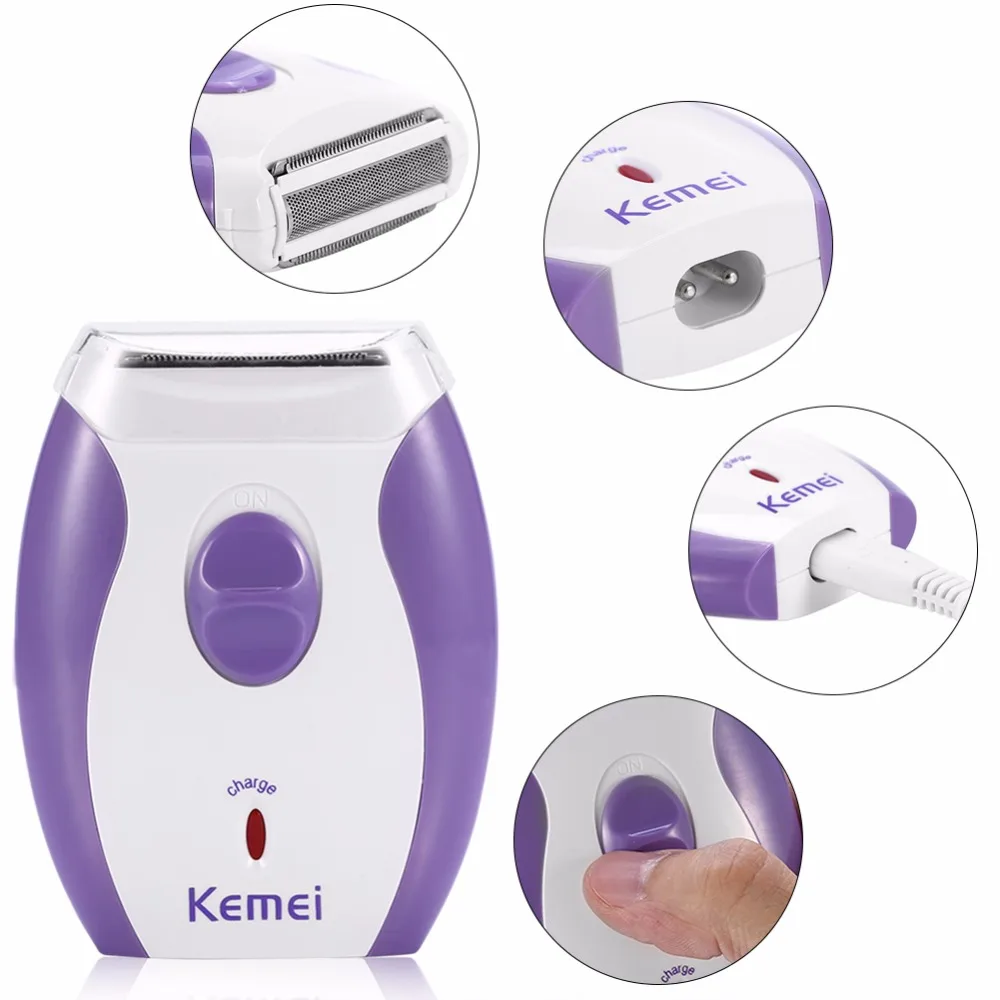 Бритва Женская электрическая перезаряжаемая для удаления волос триммер рук ног