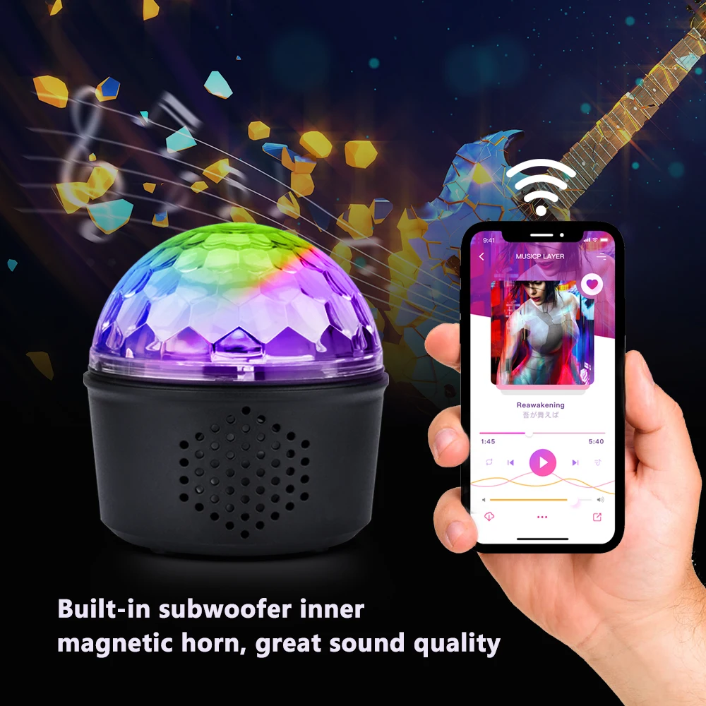 9 цветов сценический светильник с Bluetooth звуковая активация светодиодный