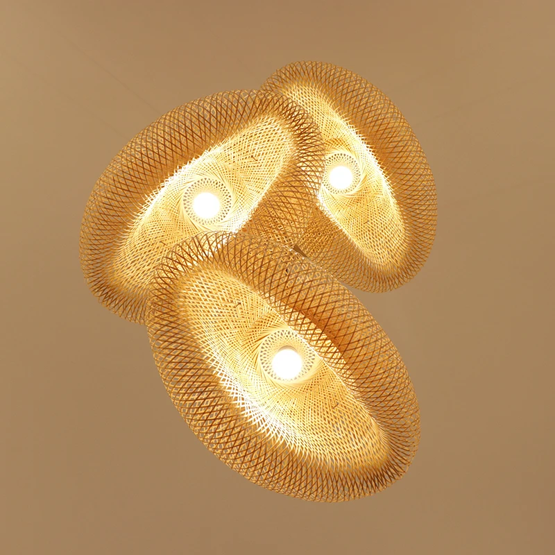 Китайский бамбуковый светильник художественный подвесной для ресторана